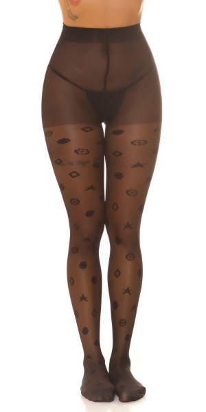 Koucla Sexy Strumpfhose mit Print "Star" Preisnachlass