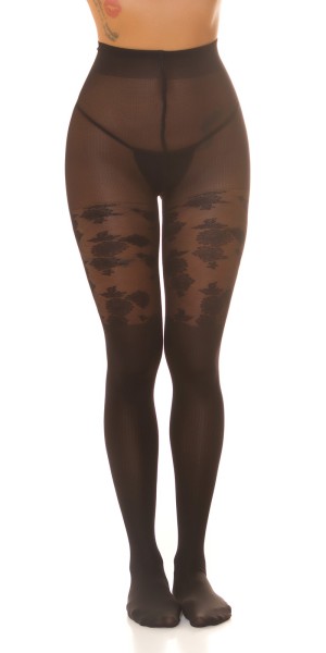 Koucla Sexy Strumpfhose mit floralem Print Cyber Monday