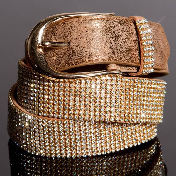 Koucla Sexy Lederlook Gürtel mit Strass Online Outlet