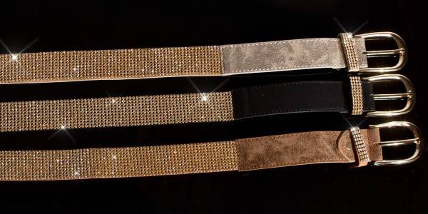 Koucla Sexy Lederlook Gürtel mit Strass Online Outlet