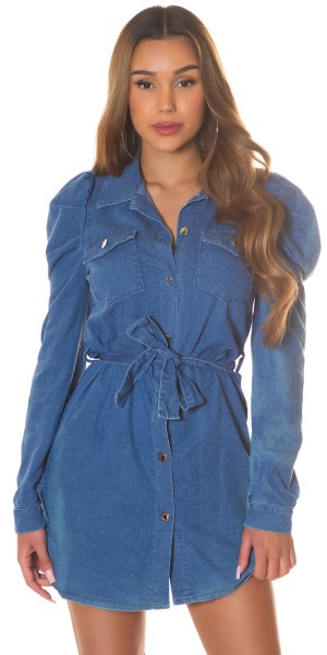 Koucla Sexy Sommer Jeanskleid mit Gürtel Sonderangebote