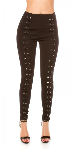 Koucla Sexy KouCla highwaist Treggings mit Schnürung Sonderangebot