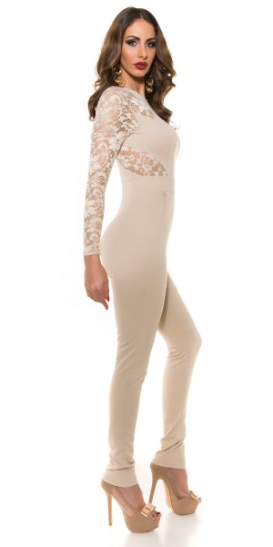 Koucla Sexy KouCla Spitzenoverall mit Reißverschluss Versandkostenfrei