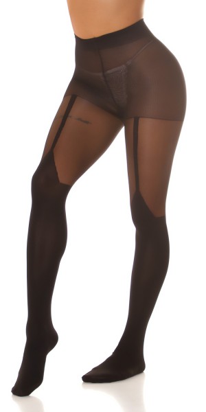 Koucla Sexy Strumpfhose in Strumpfhalter Optik Großer Ausverkauf