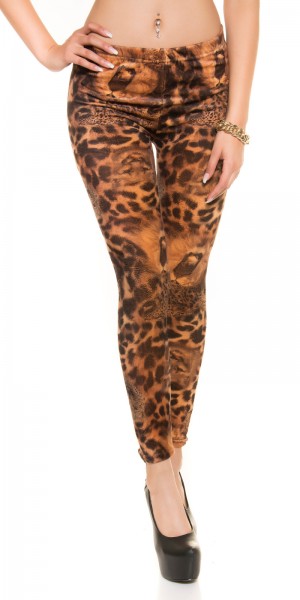 Koucla Sexy flauschige Leoleggings mit Leoface Exklusivangebot