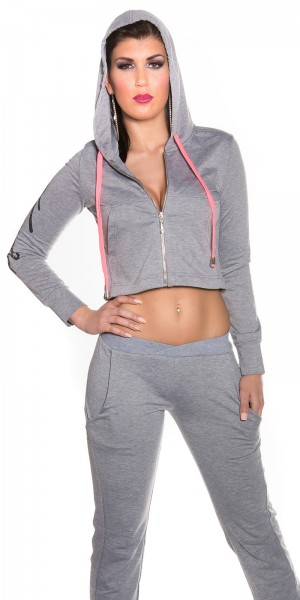 Koucla Trendy KouCla Crop Hoodie mit zip + Kapuze Muttertagsangebot