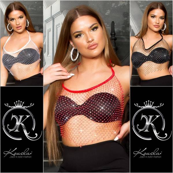 Koucla Sexy Koucla Netz Top mit Glitzersteinchen JETZT KAUFEN