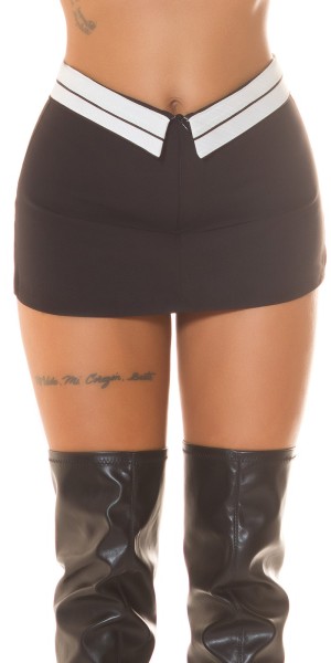 Koucla Sexy Skorts mit umgeklapptem Bund & Streifendetail Discount Store für neue Produkte