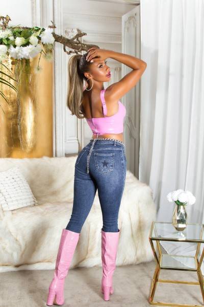 Koucla Sexy Fashionista Highwaist Jeans "Star" Großer Ausverkauf