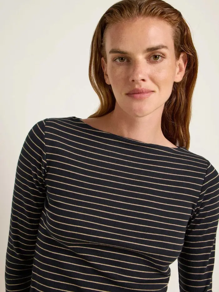 Lanius U-Boot Shirt mit Streifen (GOTS) Bis zu 65% Rabatt