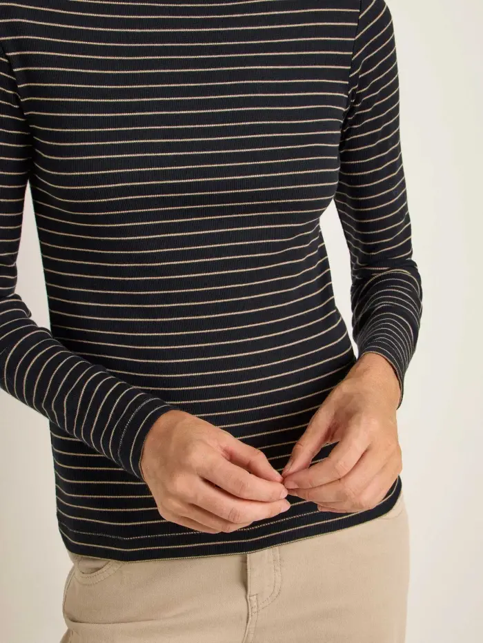 Lanius U-Boot Shirt mit Streifen (GOTS) Bis zu 65% Rabatt