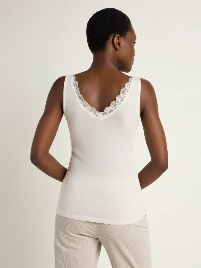 Lanius Top mit Spitze (GOTS) Discount Store für neue Produkte