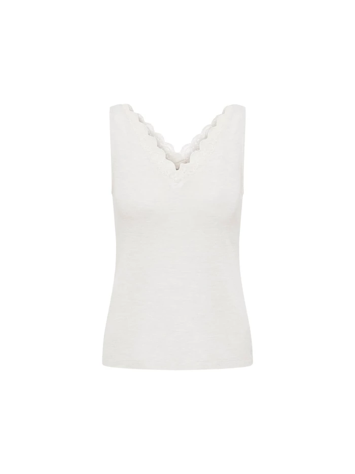 Lanius Top mit Spitze (GOTS) Discount Store für neue Produkte