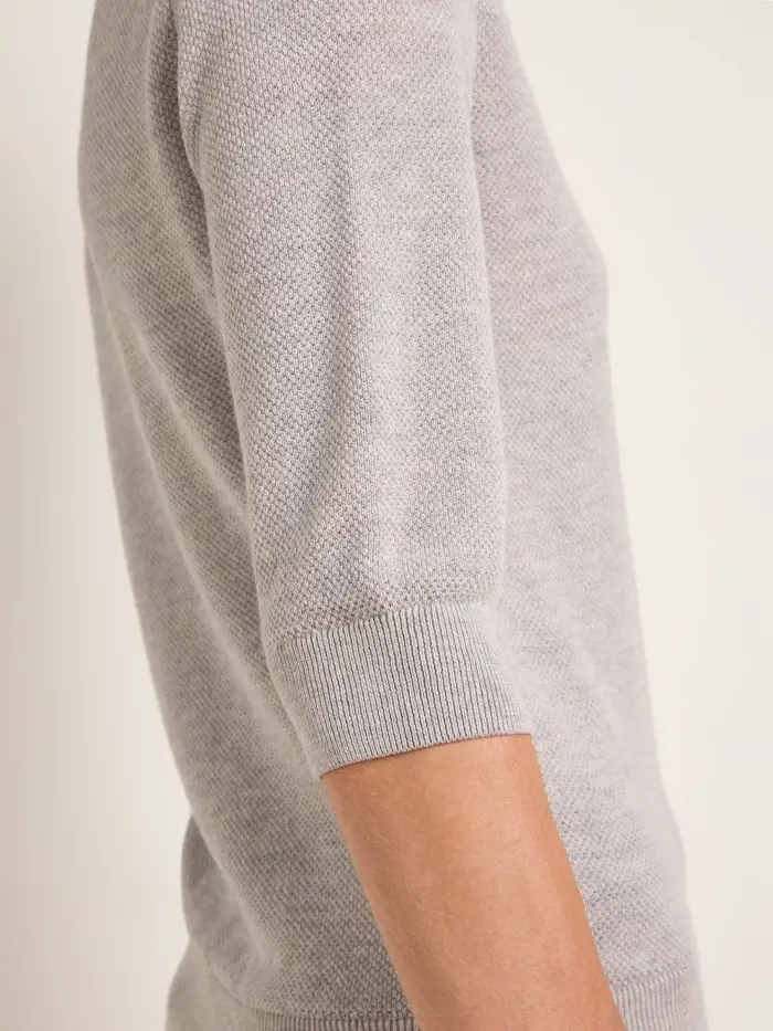 Lanius Struktur-Halbarmpullover (GOTS) Riesige Rabatte