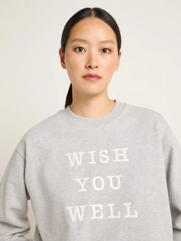 Lanius Statement Sweatshirt "wish you well" (GOTS) 50% Rabatt für begrenzte Zeit