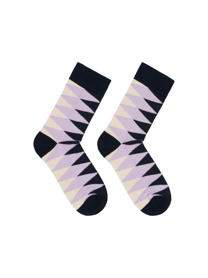 Lanius Socken mit Rauten (GOTS) Heißer Verkauf