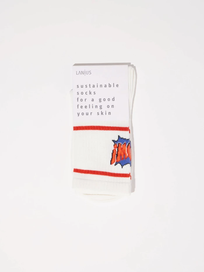 Lanius Socken "WOW" (GOTS)
