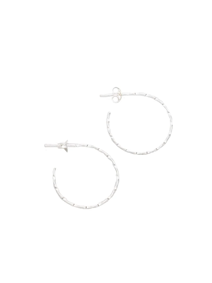 Lanius Gedrehte Creolen mit Stecker M - Fejn Kostenloser Versand international