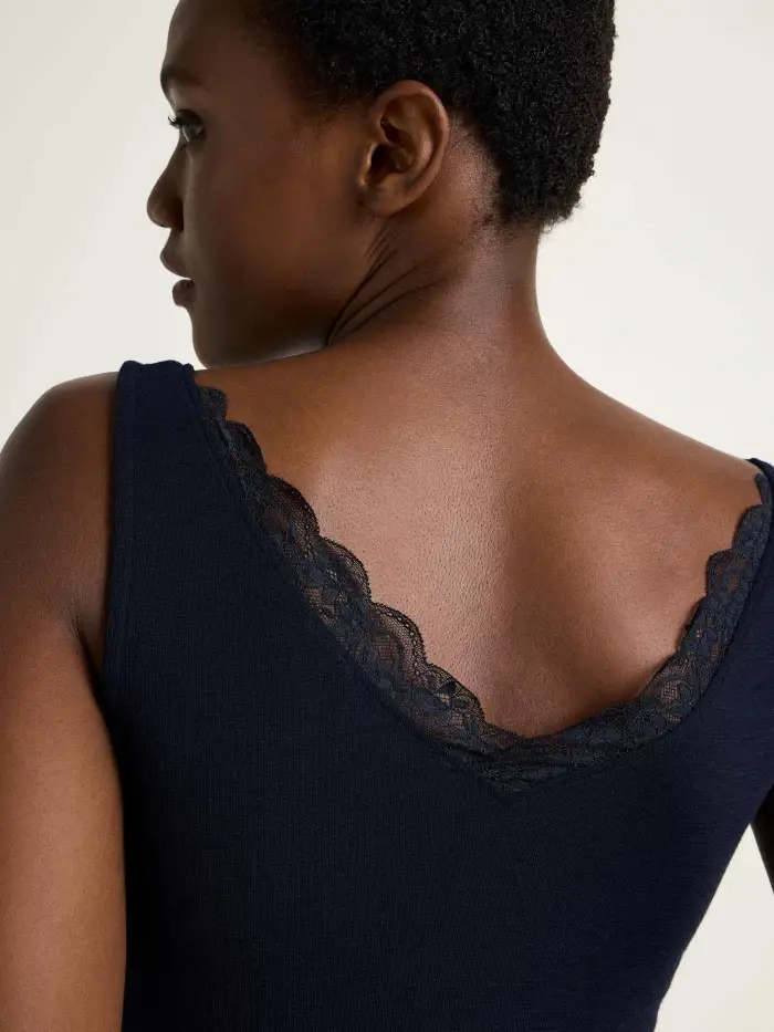 Lanius Top mit Spitze (GOTS) Fabrik Onlineshop