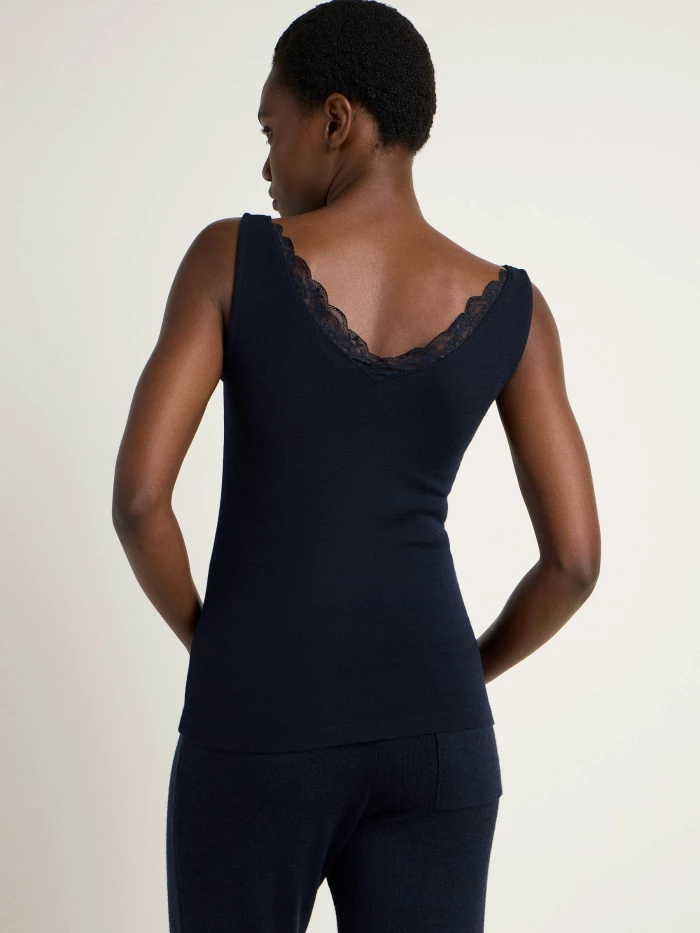 Lanius Top mit Spitze (GOTS) Fabrik Onlineshop