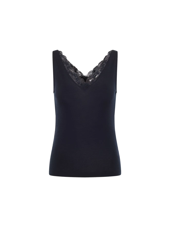 Lanius Top mit Spitze (GOTS) Fabrik Onlineshop
