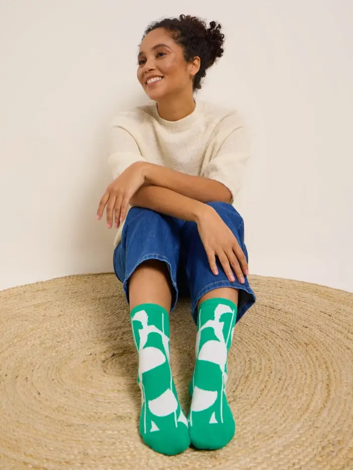 Lanius Socken Print Graphic Dots (GOTS) 50% Rabatt mit kostenlosem Versand