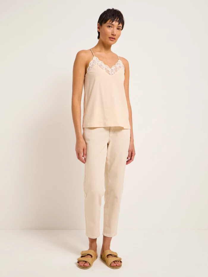 Lanius Top mit Spitze (GOTS) Saisonschlussverkauf