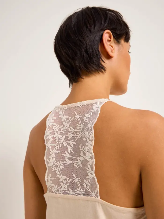 Lanius Top mit Spitze (GOTS) Saisonschlussverkauf