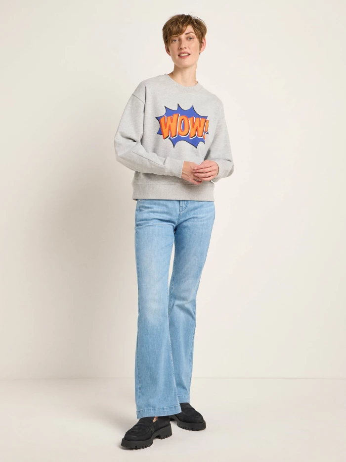 Lanius Statement Sweatshirt "WOW" (GOTS) Muttertagsangebot