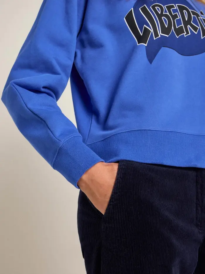 Lanius Statement Sweatshirt "LIBERTÉ" (GOTS) Vatertagsangebot