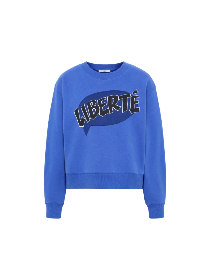 Lanius Statement Sweatshirt "LIBERTÉ" (GOTS) Vatertagsangebot