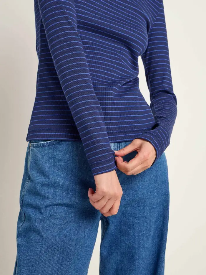 Lanius Streifen-Rollkragenshirt (GOTS) Zeitlich begrenztes Angebot