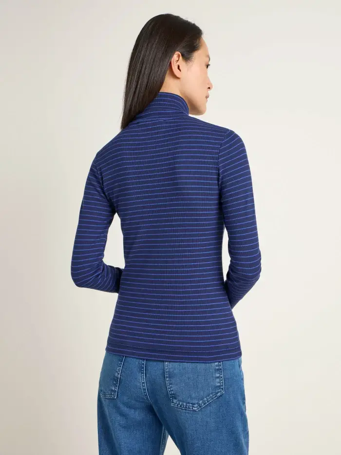 Lanius Streifen-Rollkragenshirt (GOTS) Zeitlich begrenztes Angebot