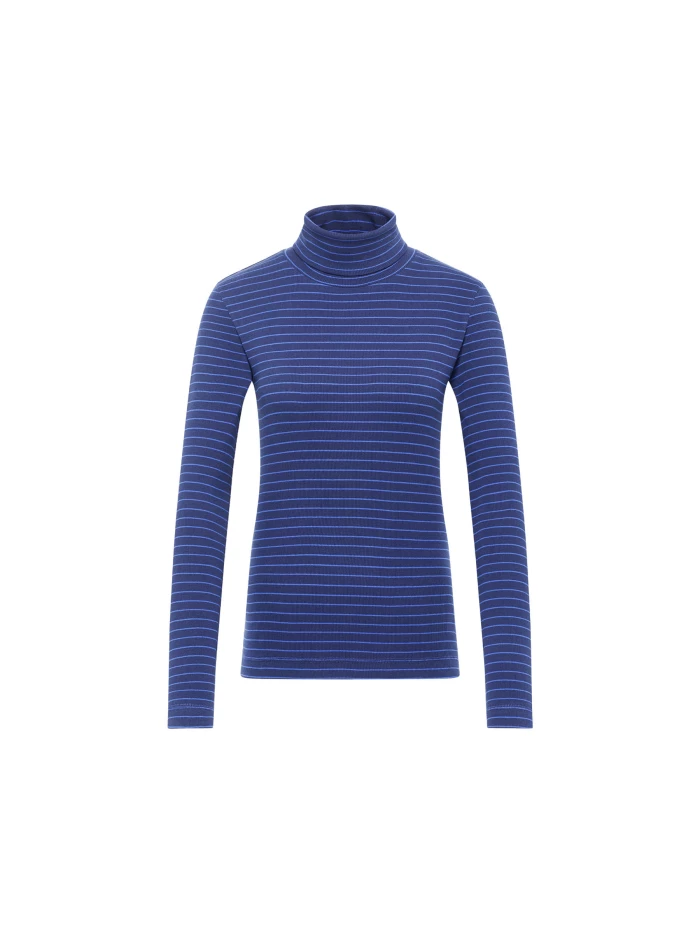 Lanius Streifen-Rollkragenshirt (GOTS) Zeitlich begrenztes Angebot