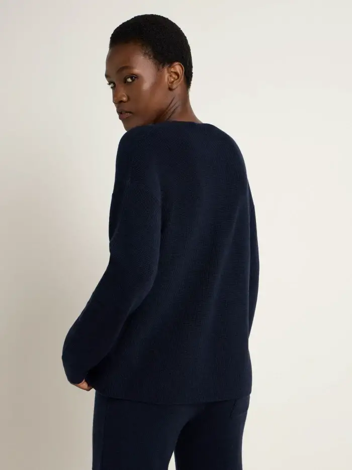 Lanius Pullover mit V-Ausschnitt (GOTS) Räumungsverkauf