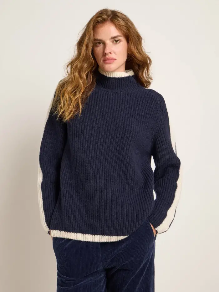 Lanius Pullover in Rippoptik (GOTS)