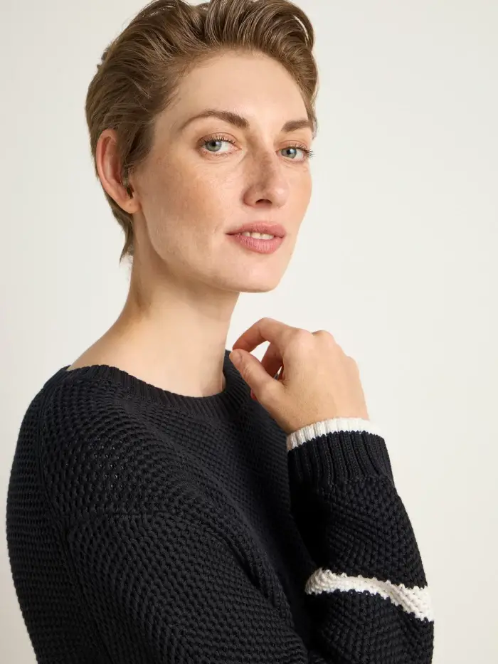 Lanius Blockstreifen Pullover (GOTS) Begrenzte Freigabe