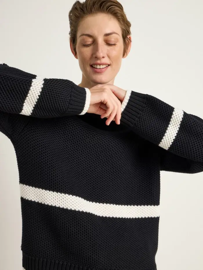 Lanius Blockstreifen Pullover (GOTS) Begrenzte Freigabe