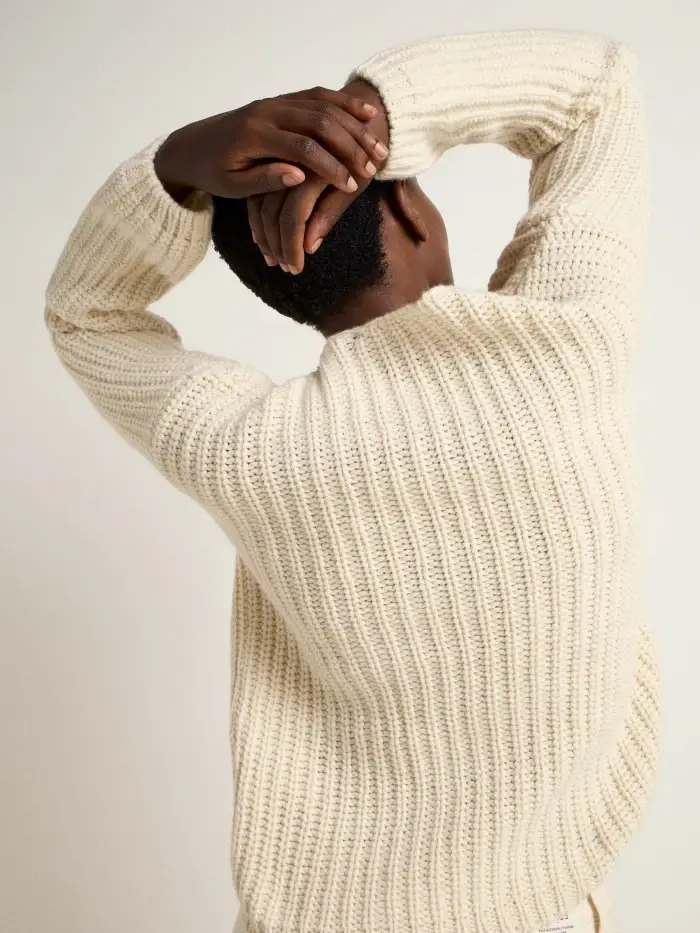Lanius Pullover mit V-Ausschnitt (GOTS) Lagerräumung