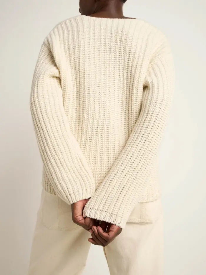 Lanius Pullover mit V-Ausschnitt (GOTS) Lagerräumung