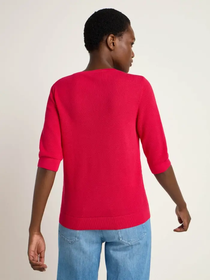 Lanius Struktur-Halbarmpullover (GOTS) Tiefpreis