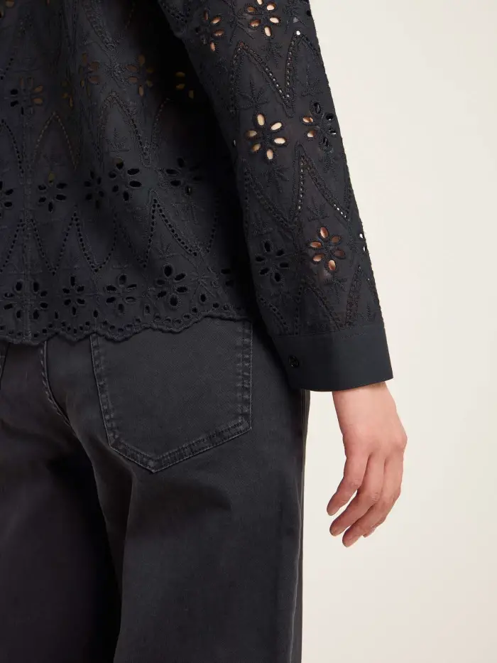 Lanius Spitzen-Hemdbluse Online
