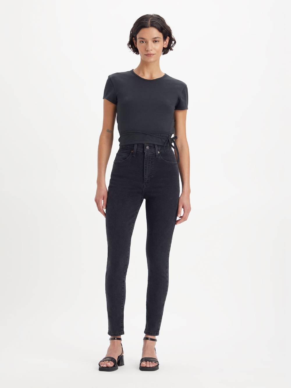 LEVI'S ® Skinny Jeans in Black Denim Riesige Ersparnisse