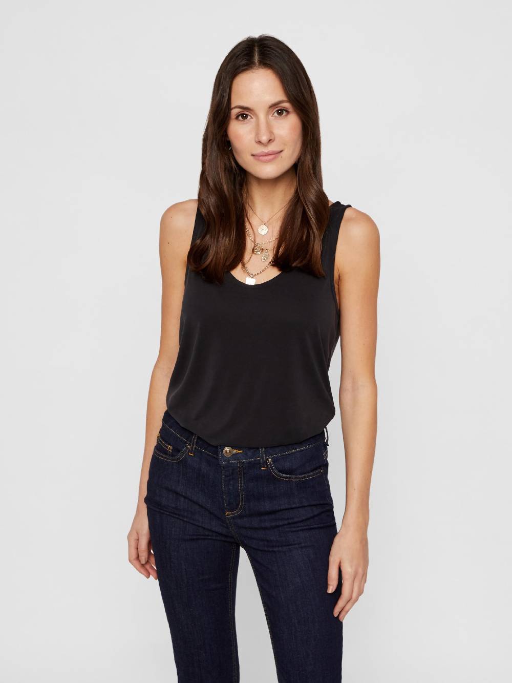 PIECES Top 'Kamala' in Black Kostenlose Rückgabe