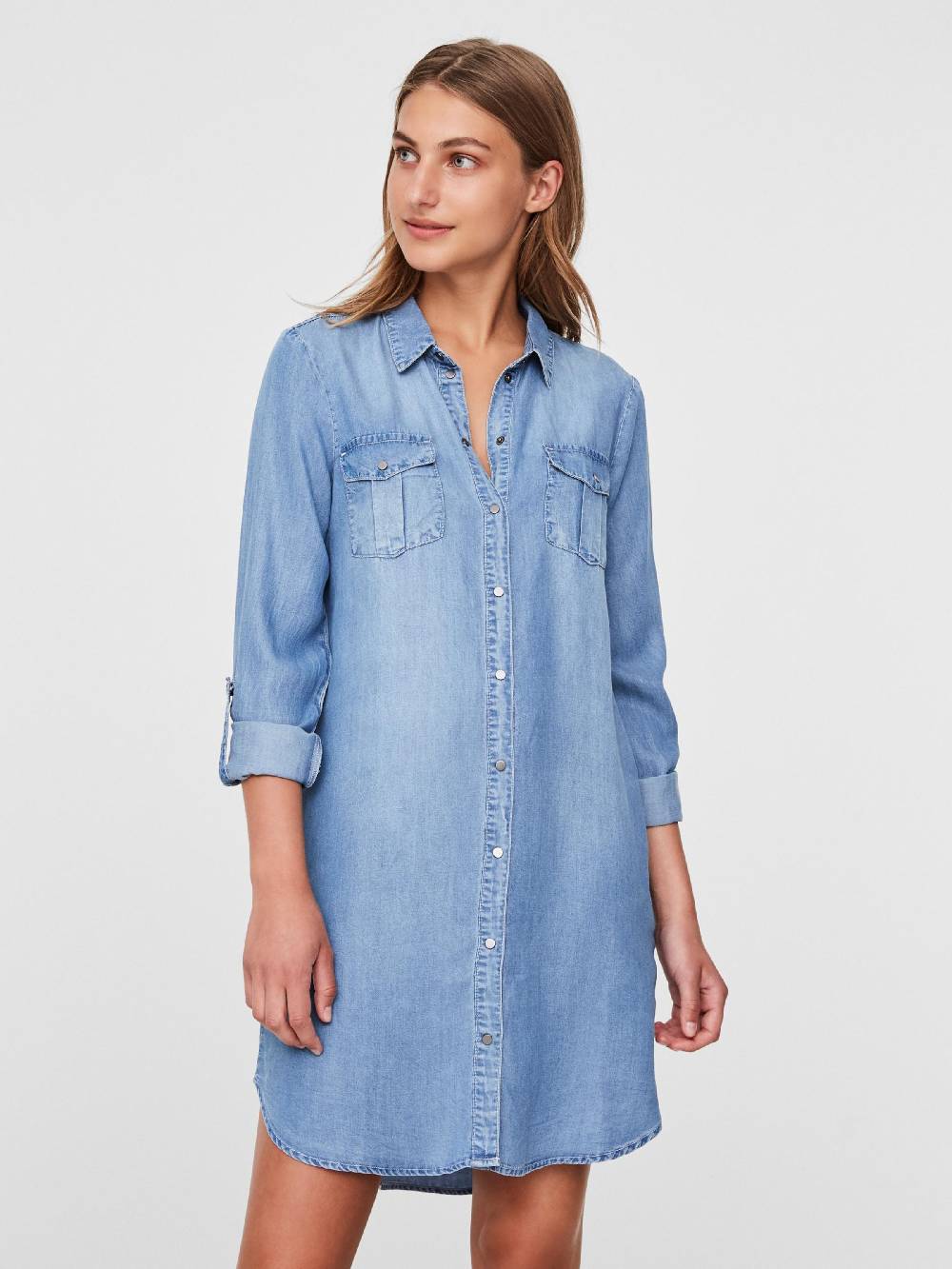 VERO MODA Shirt Dress 'VMSilla' in Blue Denim zollfrei