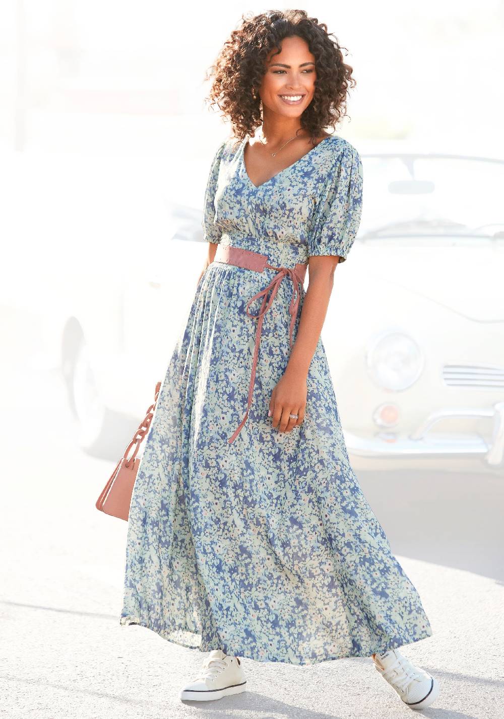 BUFFALO Dress in Dusty Blue Fabrik Onlineshop