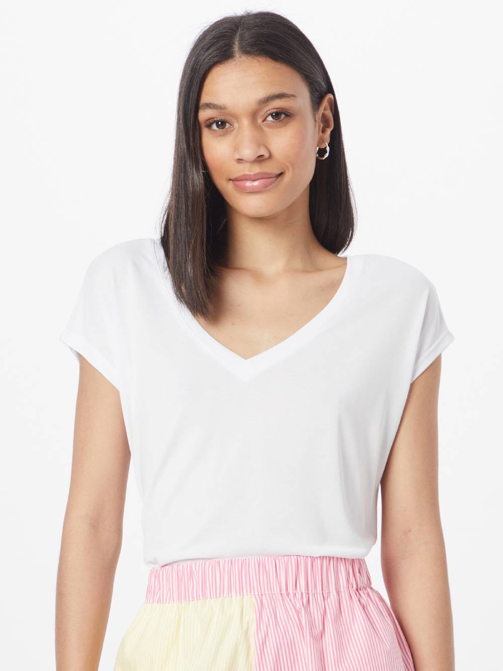 VILA Shirt in White Preisnachlass