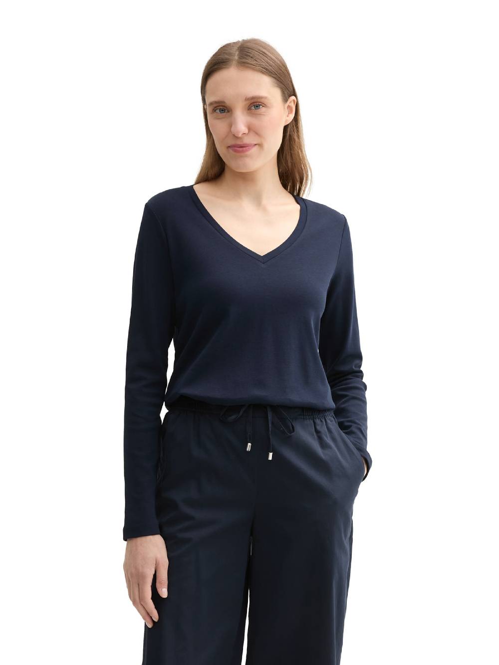 TOM TAILOR Shirt in Marine Blue Cyber Monday