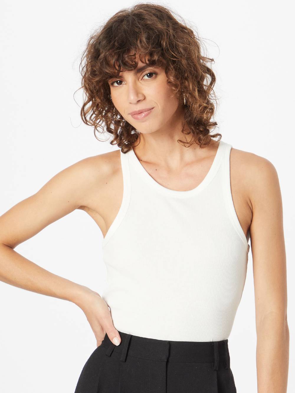 ONLY Top 'Lindsay' in Pastel Green, White Osterangebot