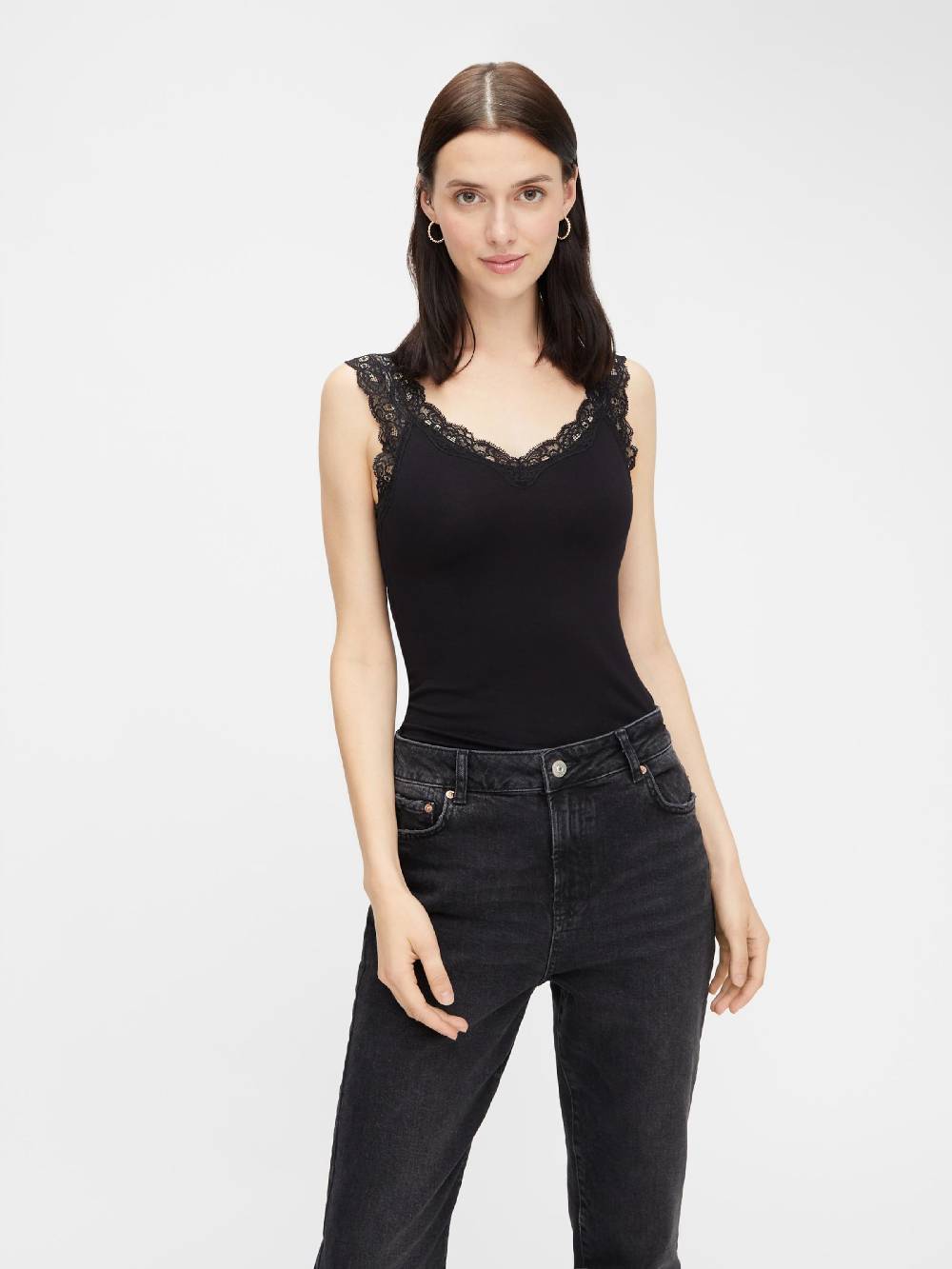 PIECES Top 'Barbera' in Black Muttertagsangebot